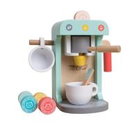 TP Toys Machine à Café en Bois FSC - Jouet Barista Enfant - Accessoires Inclus - 11 x 13,2 x 19,5 cm - Durable et Écologique - Dès 3 Ans