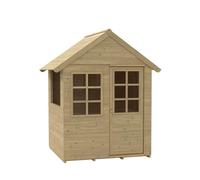 TP Toys Maisonnette Romarin en Bois FSC avec Fenêtre et Porte Plexiglas - Cabane Enfant 18 Mois+ avec Plancher - Compatible Accessoires TP Toys