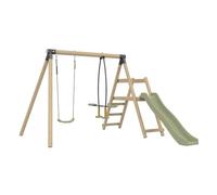 TP Toys Portique Balançoire avec Vis-à-vis et Toboggan, Bois PEFC™- H190 Cm