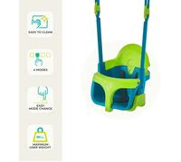 TP Toys Fauteuil bébé évolutif Quadpod 4 en 1 – Balançoire 6–8 ans, sangles d’extension – Bleu/Vert