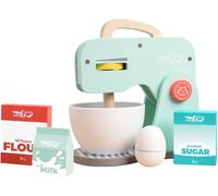 Tp Toys Robot Mixeur En Bois Fsc¿Set Pâtisserie Enfant¿Bol À Mélanger Et Accessoires¿Jouet Éducatif Durable¿Bleu¿20,3X11,8X22,9 Cm¿Dès 3 Ans