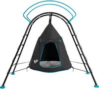 TP Toys Structure à grimper en acier avec fauteuil suspendu UFO noir/bleu 122x217x201 cm