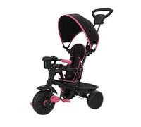 TP Toys Zoomee Trike Deluxe Trike 4 en 1 Rose crépuscule - Mode de verrouillage parental - Barre de sécurité amovible - Système de verrouillage de direction de sécurité et roues résistantes aux chocs
