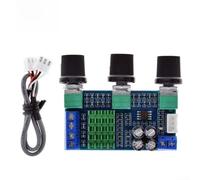 Tpa3116d2 Carte audio numérique double canal 80 W x 2 sorties de puissance avec bouton de basses et aigus réglables Module stéréo haute efficacité Petite taille pour projet de haut-parleur bricolage