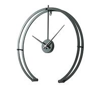 TPARIS Horloge Murale Créative Et Élégante Moderne|50cm Grande Horloge Murale en Fer|Fonctionne sur Piles/sans Tic-Tac/Facile À Lire|Horloge De Décor Minimaliste pour La Maison/Le Bureau/l'école,Noir