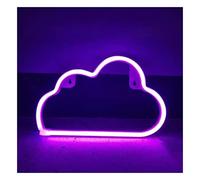 TPARIS LED Creative Cloud Neon Lights Sign | Enseigne Au Néon Pour Décoration Murale | Lampe Au Néon Alimentée Par USB/Batterie Pour Chambre À Coucher Festival Décoration De Fête De Mariage,Mauve