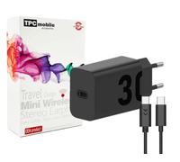 TPCmobile Chargeur secteur rapide 30 W (MC309) pour Morotola Moto G23, G24 Power, G32, G41, G52, G71 5G, G73, G82, G84, RAZR 2022, RAZR 40, RAZR 40 Ultra, Edge, Edge 20, Edge 20 Lite, Edge 20 Lite Pro, Edge 20