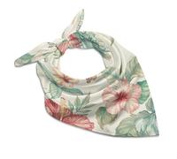 TPDHJK 63,5 x 63,5 cm écharpe à col carré motif feuilles tropicales images bandana écharpe pour hommes et femmes bandeau élégant mouchoir multi-usages foulard pour cheveux unisexe