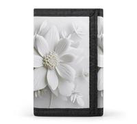 TPDHJK Portefeuille fin pour homme avec de belles fleurs imprimées trois volets en polyester, mini portefeuilles minimalistes pour le travail, les voyages et un usage quotidien, Beautiful Flowers,