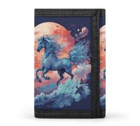 TPDHJK Portefeuille fin pour homme avec impression Caiyun Pegasus à trois volets en polyester Portefeuille minimaliste pour le travail, les voyages et un usage quotidien, Caiyun Pegasus, Taille