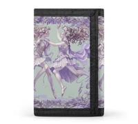 TPDHJK Portefeuille fin pour homme avec imprimé deux fées dansantes en polyester pour le travail, les voyages et une utilisation quotidienne, Deux fées dansant, Taille unique, Minimaliste