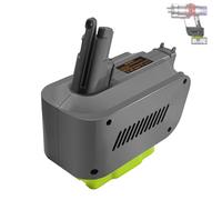 TPDL Adaptateur V10 pour Batterie Ryobi 18 V, convertit en aspirateur à Main Dyson V10 SV12 Battery Animal Absolute