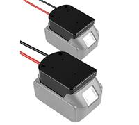 TPDL Lot de 2 adaptateurs de batterie pour batterie Makita 18 V BL1815 BL1830 BL1840 BL1850 Connecteur d'alimentation avec câble métallique 14 AWG pour outils électriques d'escalade DIY