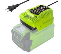 TPDL Mini chargeur pour batterie Greenworks 40V, 1/2 taille d'origine, compatible avec batterie G-MAX 40V 29462, 29472 et pour Greenworks autres batteries 40V