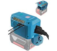 TPDL Onduleur de batterie 200 W pour batterie Bosch 18 V GBA, DC 18 V vers AC 220 V, convertisseur de tension Pure Sine Wave, adaptateur de batterie avec USB Type-C, lampe LED 200 lm pour batterie