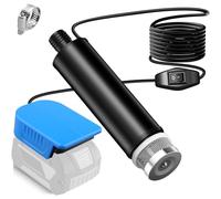 TPDL Pompe à eau pour batterie Bosch Professional 18 V BAT, 120 W 12 V, avec câble de 5 m et interrupteur, pompe d'aspiration d'huile portable, submersible pour Gardena, piscine, jardin, lavage de