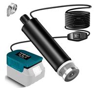 TPDL Pompe à eau sans fil compatible avec batterie Makita 18 V, pompe de transfert 120 W 12 V avec câble de 5 m, pompe d'aspiration d'huile portable, pistolet à huile, pompe submersible pour Gardena
