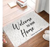 TPDODON Bienvenue chez Nous Paillasson Amusant antidérapant pour Cuisine Salle de Bain Chambre à Coucher Balcon Porte Sol entrée-20x32 inch