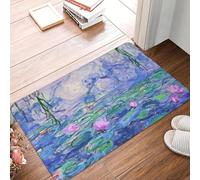 TPDODON Claude Monet Nymphéas Paillasson d'entrée antidérapant extérieur imperméable pour Jardin Cuisine Balcon entrée-16x24 inch
