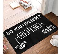 TPDODON Habitez-Vous Ici Tapis de Sol Porte Cuisine Salle de Bain paillasson d'intérieur antidérapant Chambre à Coucher Balcon entrée Tapis repose-pieds-16x24 inch