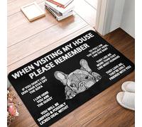 TPDODON Lorsque Vous visitez ma Maison n'oubliez Pas Les Citations Les Tapis de Porte de Sol de Cuisine de Bain antidérapants d'intérieur d'entrée de jardin-16x24 inch