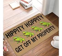 TPDODON Paillasson antidérapant Hippity Hoppity Get Off My Property pour Salle de Bain Cuisine Chambre à Coucher Balcon Porte d'entrée-20x32 inch