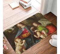 TPDODON Paillasson antidérapant Leonardo Da Vinci Motif Vierge aux Rochers pour Cuisine Salle de Bain balcon-24x36 inch
