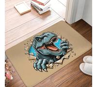 TPDODON Paillasson antidérapant Motif Dinosaure T-Rex Sauvage pour entrée Salle de Bain Cuisine garage-16x24 inch