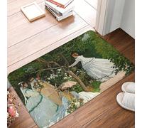 TPDODON Paillasson antidérapant Motif Femmes dans Le Jardin Claude Monet Peintre Français Art Salle de Bain Cuisine Jardin Tapis Tapis-16x24 inch