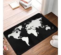 TPDODON Paillasson antidérapant pour entrée Cuisine Salle de Bain Sol Motif Carte du Monde Histoire géographie toilettes-24x36 inch