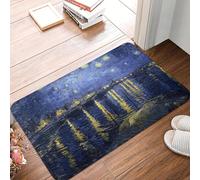 TPDODON Paillasson antidérapant pour entrée Salle de Bain Cuisine Garage Motif Nuit étoilée de Van Gogh-16x24 inch