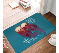 TPDODON Paillasson antidérapant pour Salle de Bain Cuisine Toilettes Porte entrée Motif Couple de loutres-24x36 inch