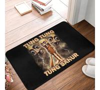 TPDODON Paillasson antidérapant Tung Tung Tung Sahur Motif Cerveau Italien pour Cuisine Salle de Bain Chambre à Coucher Balcon Sol Porte entrée-24x36 inch