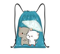 TPDODON Sac à dos à cordon Sac à dos léger à cordon de serrage pour femme et homme, motif Mochi Cat, pêche et gomme