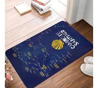 TPDODON Tapis de Porte antidérapant pour Salle de Bain Cuisine extérieur entrée de Garage Chemin de Saint-Jacques-16x24 inch