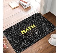 TPDODON Tapis de Porte d'entrée antidérapant à séchage Rapide avec formules mathématiques scientifiques idéal pour l'entrée de la Salle de bain-20x32 inch