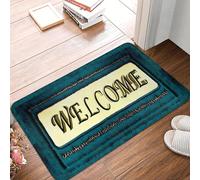 TPDODON Tapis de Porte d'entrée antidérapant Absorbant pour intérieur Bienvenue chez Nous Paillasson Cuisine Chambre Tapis d'entrée Tapis-16x24 inch