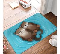 TPDODON Tapis d'entrée de Porte d'entrée de Sol de Couple de loutres Kawaii Tapis extérieur de paillasson de Salle de Bain d'animal familier de Loutre de Cuisine Tapis de Balcon tapis-24x36 inch