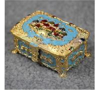 TPDRKOWJX Boîte à bijoux miniature, boîte vintage en métal, petite de rangement for bagues, boucles d'oreilles, colliers, anciens, coffret cadeau souvenir, organisateur (Couleur : S)(Jewelry Box Q)