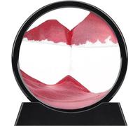 TPDRKOWJX Lampe de Table d'art Sable en Mouvement, Image Liquide 12 Pouces Peinture coulant sablier 3D Paysage mer Profonde Affichage Cadre Relaxant Bureau à Domicile décor Travail(Pink)