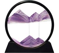 TPDRKOWJX Lampe de Table d'art Sable en Mouvement, Image Liquide 12 Pouces Peinture coulant sablier 3D Paysage mer Profonde Affichage Cadre Relaxant Bureau à Domicile décor Travail(Purple)