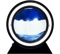 TPDRKOWJX Lampe de Table d'art Sable en Mouvement, Lampe 3D, décoration sablier rotative à 360 ° Image créative, mouvant scène veilleuse d'image for la intérieure(Blue)