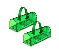 TPDRKOWJX Pièges à Rats, pièges, Attrape-Souris S/M/L/XL, Souris Pliable et réutilisable, piège, Cage (Couleur : 2 pièces Marron)(2PCS Green)