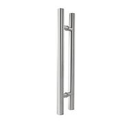 TPDRKOWJX Poignée de Porte, poignée en Acier Inoxydable, Verre argenté brossé, for Pare-Douche, coulissante for Salle conférence (Argent 600 mm)(Silver,400mm)