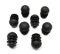 TPDRKOWJX Protecteurs de Sol, Capuchons Inserts Tube Plug Floor Protecto | Embouts de pieds de chaise, cache-poussière, finition, insert rond, patins de meubles, extrémité en plastique noir(4pcs 42mm)