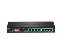 TRENDnet, TPE-LG80, Commutateur Gigabit PoE+ Longue portée 8 Ports, 8 Ports PoE+, Extension de la portée jusqu'à 200 m (656 pi), Noir