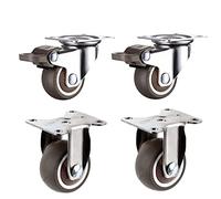 TPE Synthetic casters Universal Wheel and Directional Wheel Super Mute Trolley Set of Wheels for Furniture Hardware 4Pcs Casters(2 inch)
