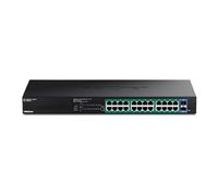 TRENDnet TPE-TG262ES - Version v1.0R - commutateur - EdgeSmart - intelligent - 24 x Ethernet Gigabit + 2 x Gigabit SFP - Montable sur rack - PoE+ (380 W) - Conformité TAA G