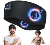 TPfocus Écouteurs Bluetooth 5.4 pour Dormir, Sangle pour Sport et Sommeil | Son clair | Lavable | Pas de pression sur les oreilles | 16 h de batterie | Doux et respirant | Ajustement confortable et sûr