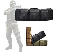TPFRUPGD Tactical Rifle Case,Double Rifle Bag Outdoor Tactical Carbine Cases,Air Gun Rifle Protective Bag Case with 3 Magazine Pouches,Perfect for Hunting and Shooting,ArmyGreen,108cm(B,118cm)